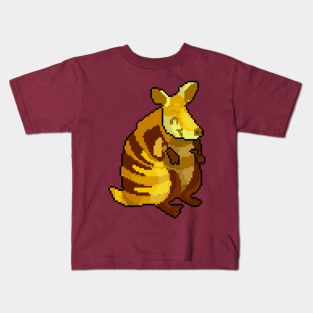 Whimsical Pixel Pangolin Kids T-Shirt